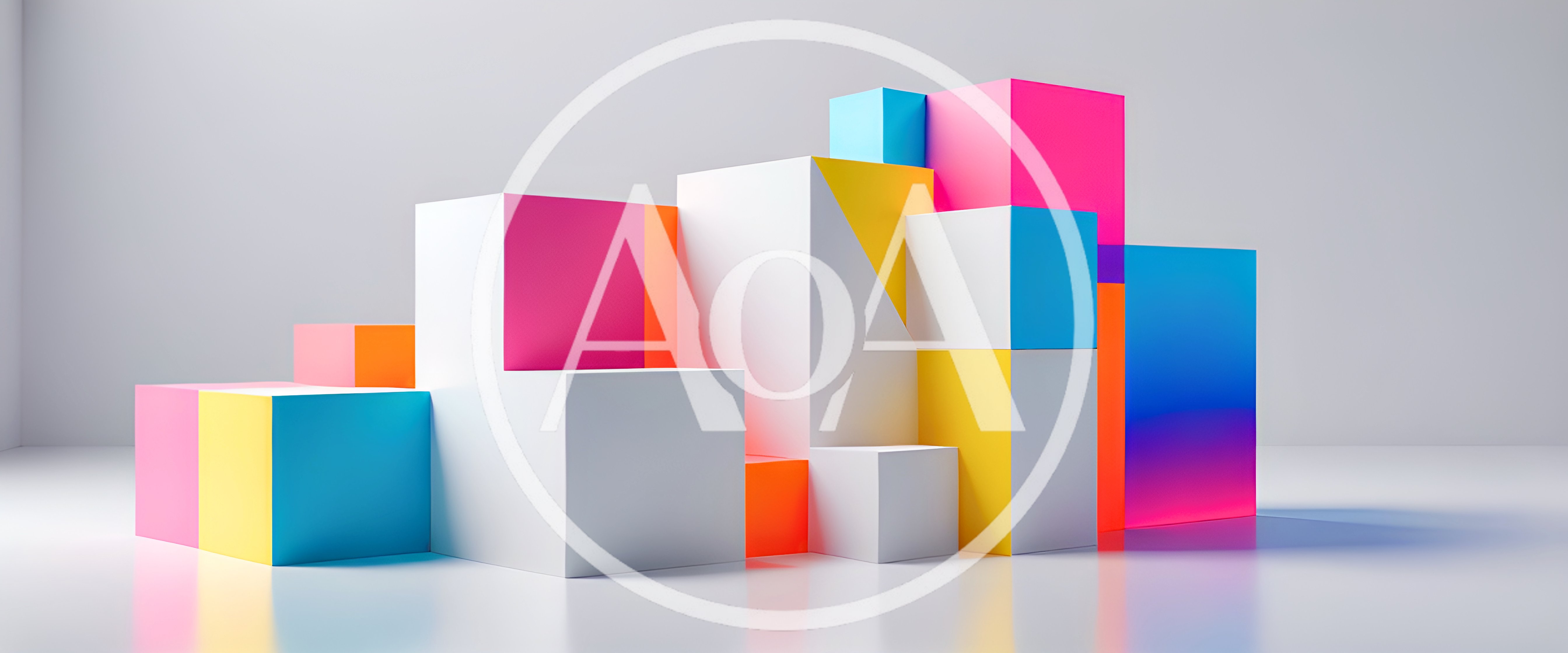 Abstract Composition of Colorful Geometric Cubes