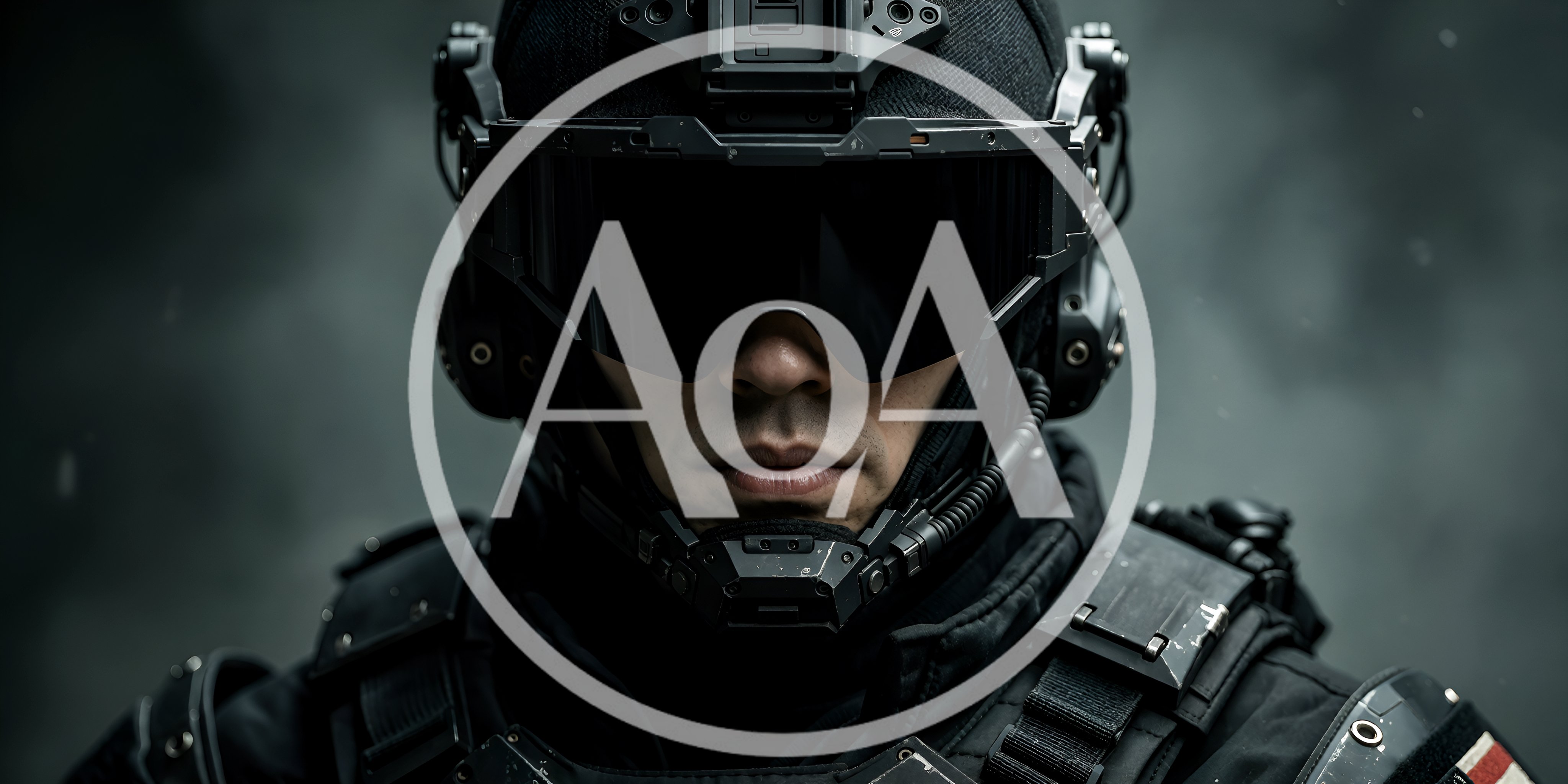 Close Up Portrait Of A Futuristic Tactical Soldier
