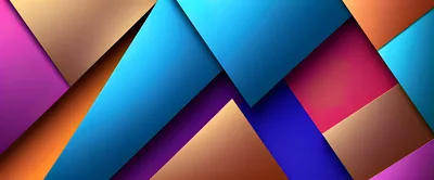 Abstract Geometric Background With Overlapping Colorful Paper Shapes