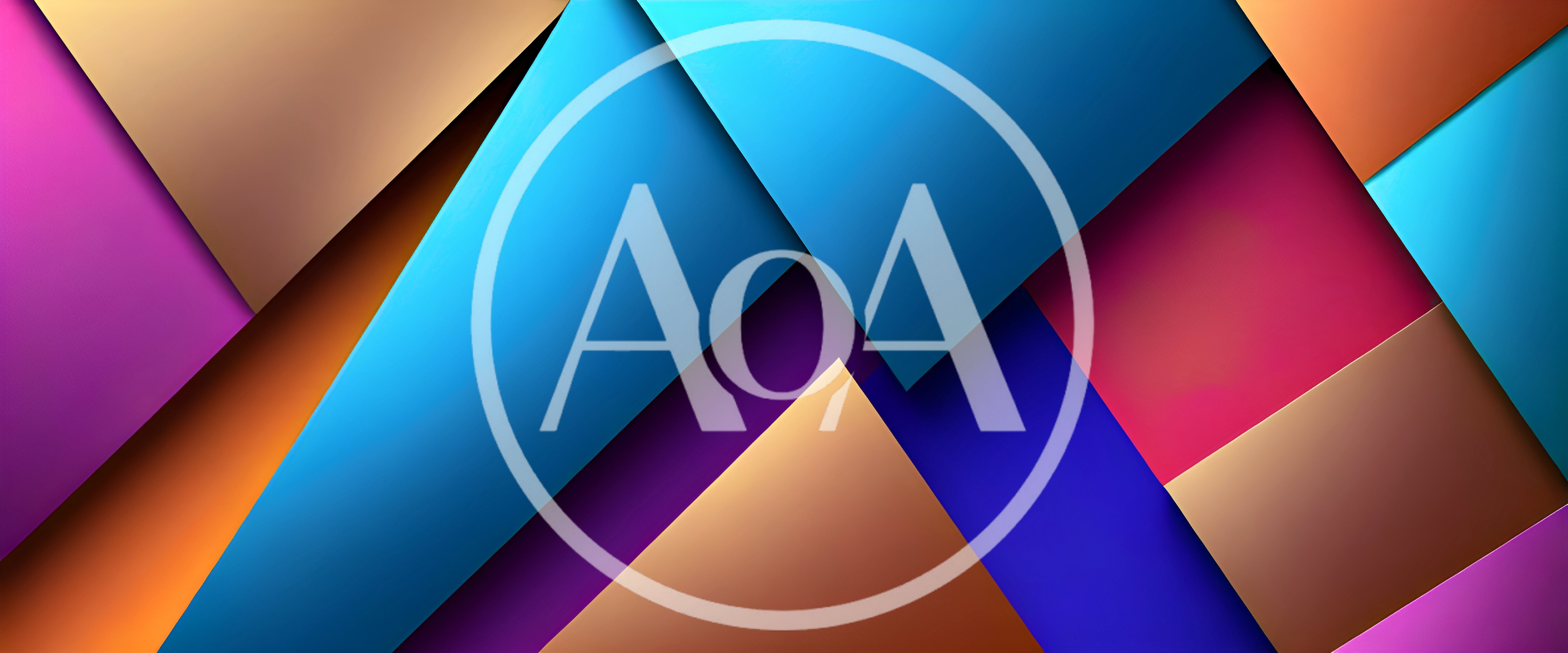 Abstract Geometric Background With Overlapping Colorful Paper Shapes