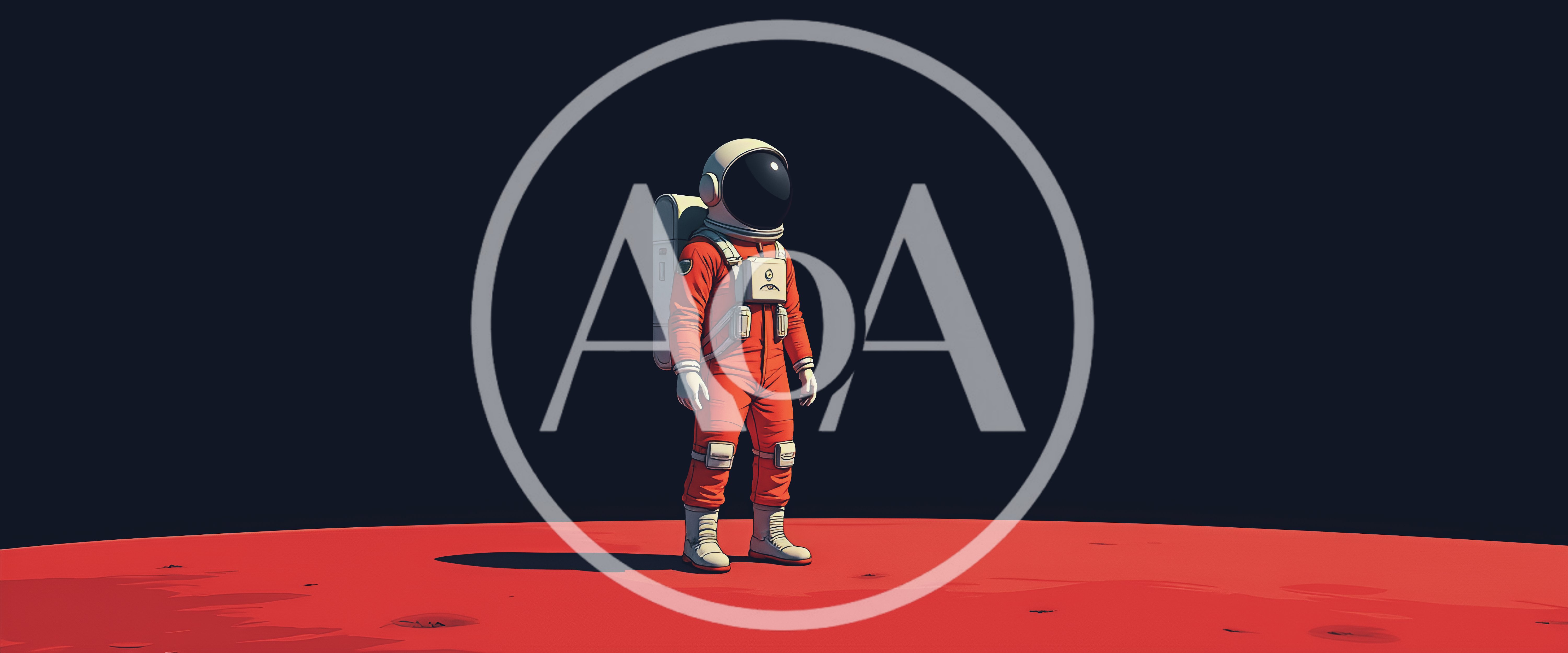 Astronaut Standing Alone On The Surface Of Mars