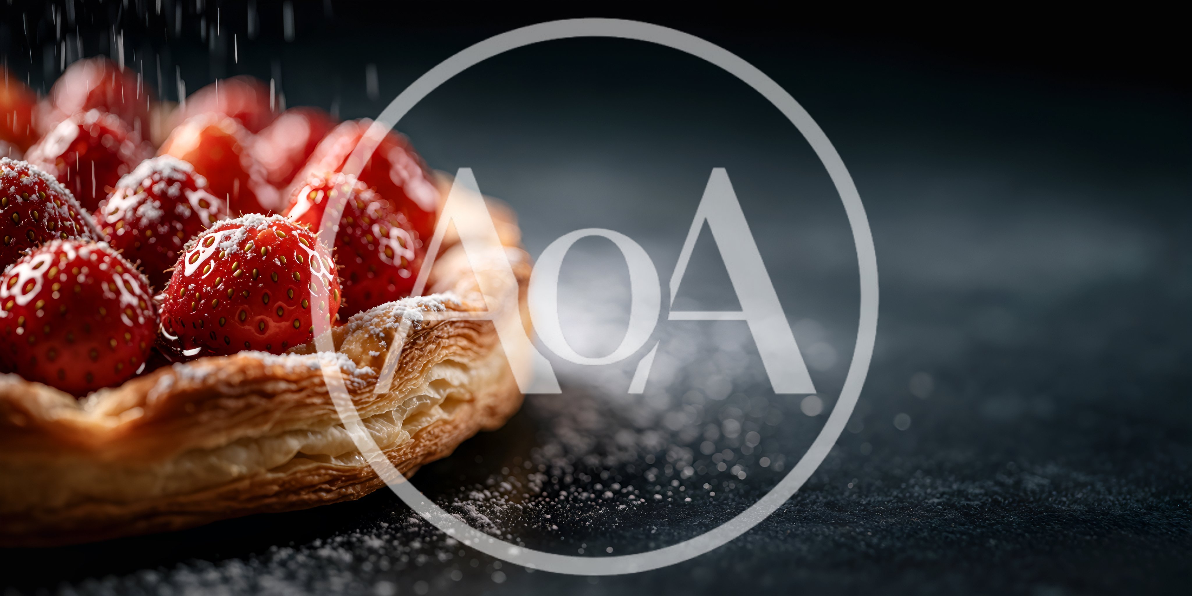 Fresh Strawberry Tart With Powdered Sugar Dusting