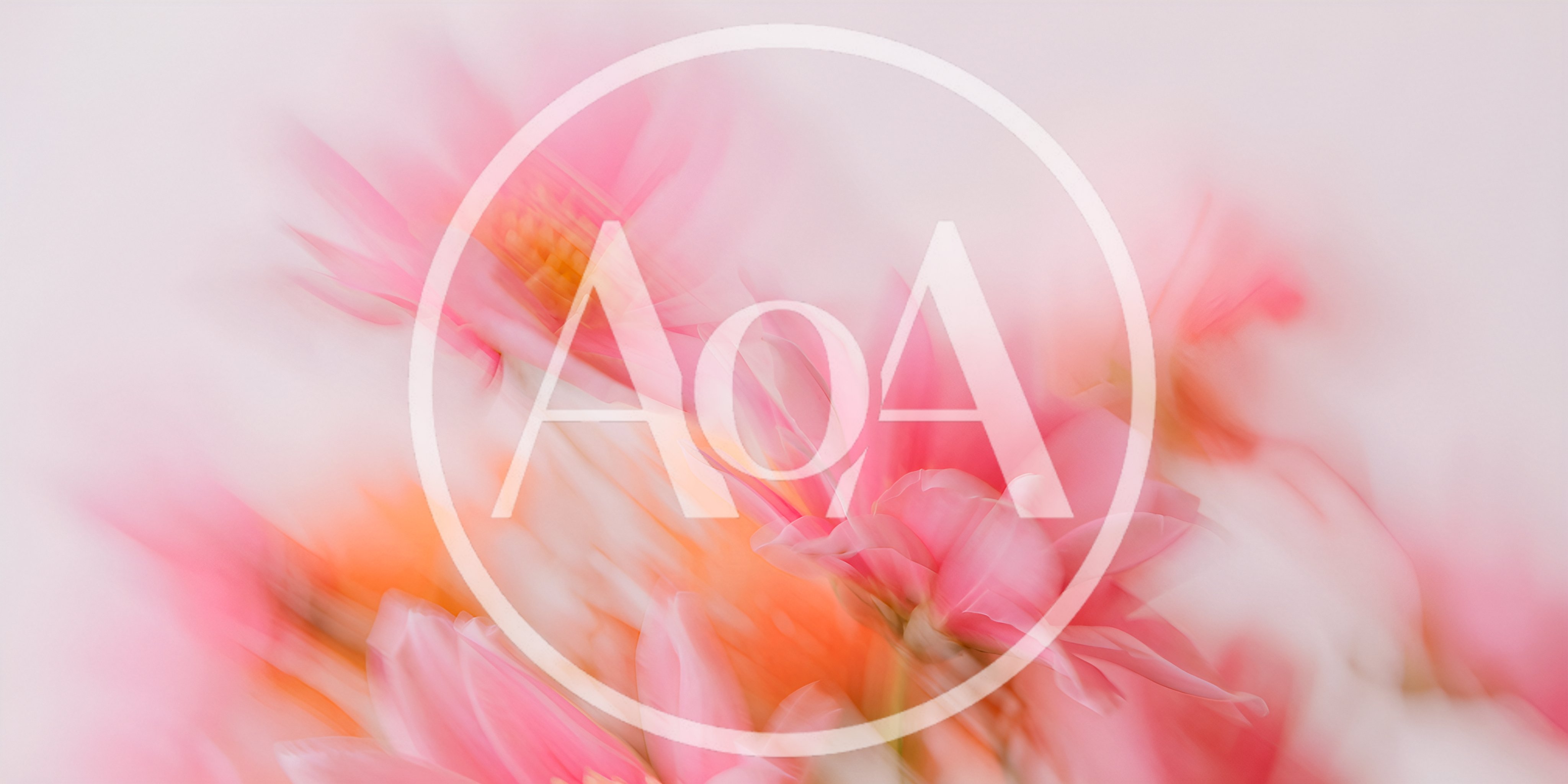 Abstract Impressionist Pink Flowers With Motion Blur