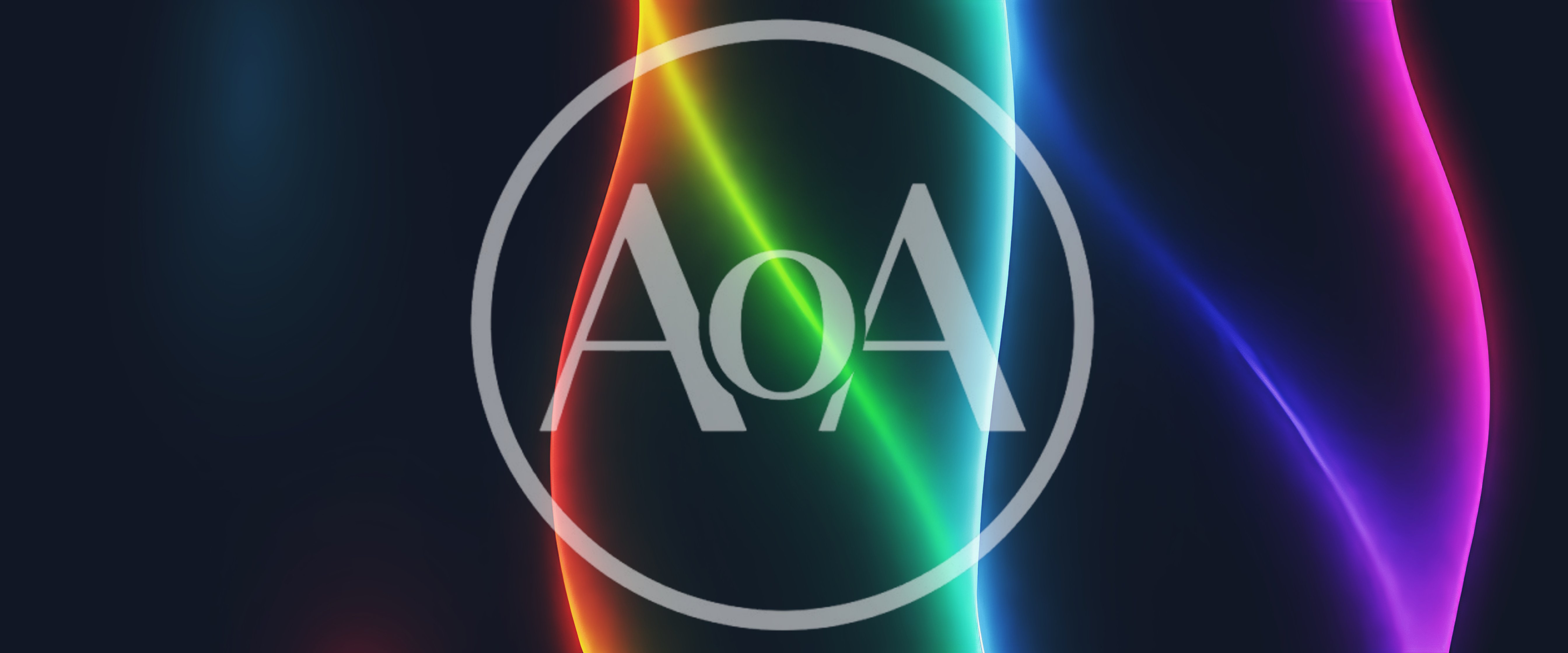 Abstract Glowing Neon Waves On Dark Background
