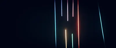 Abstract Neon Light Streaks On Dark Background