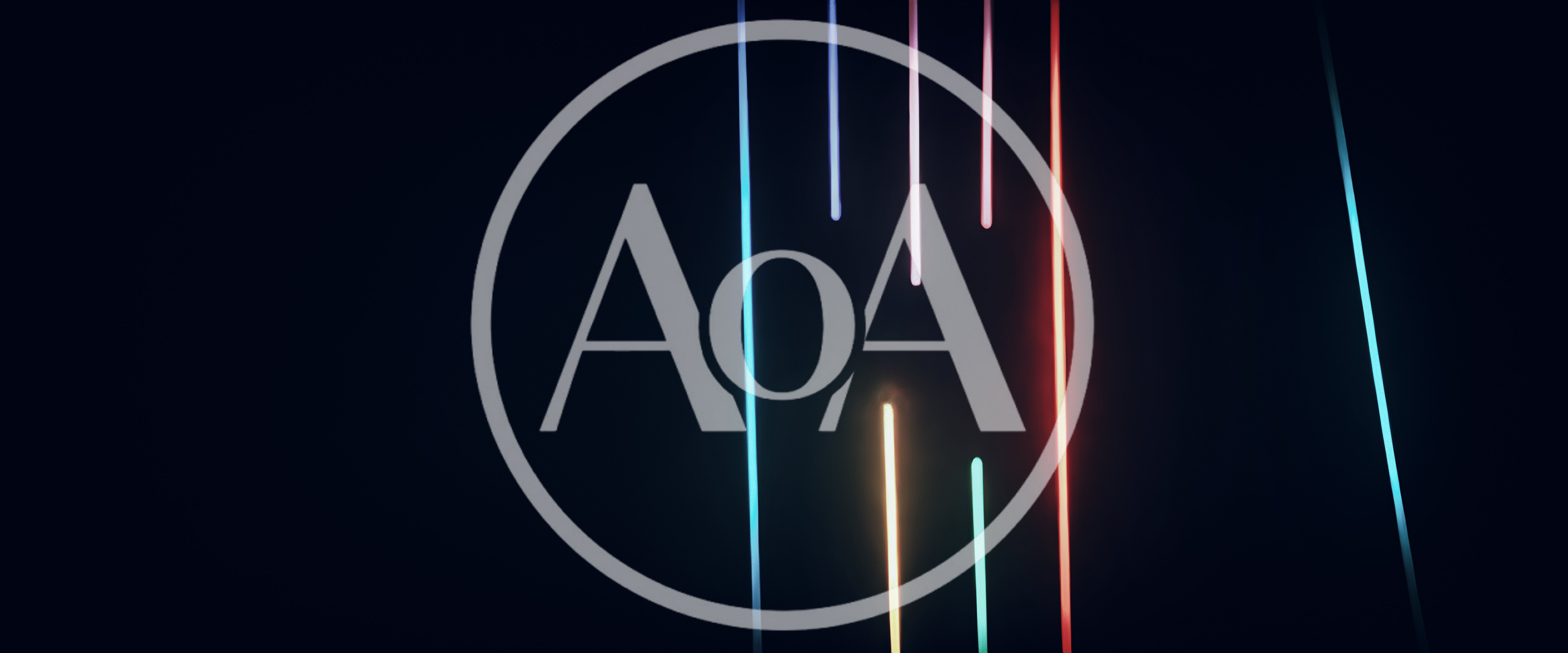 Abstract Neon Light Streaks On Dark Background
