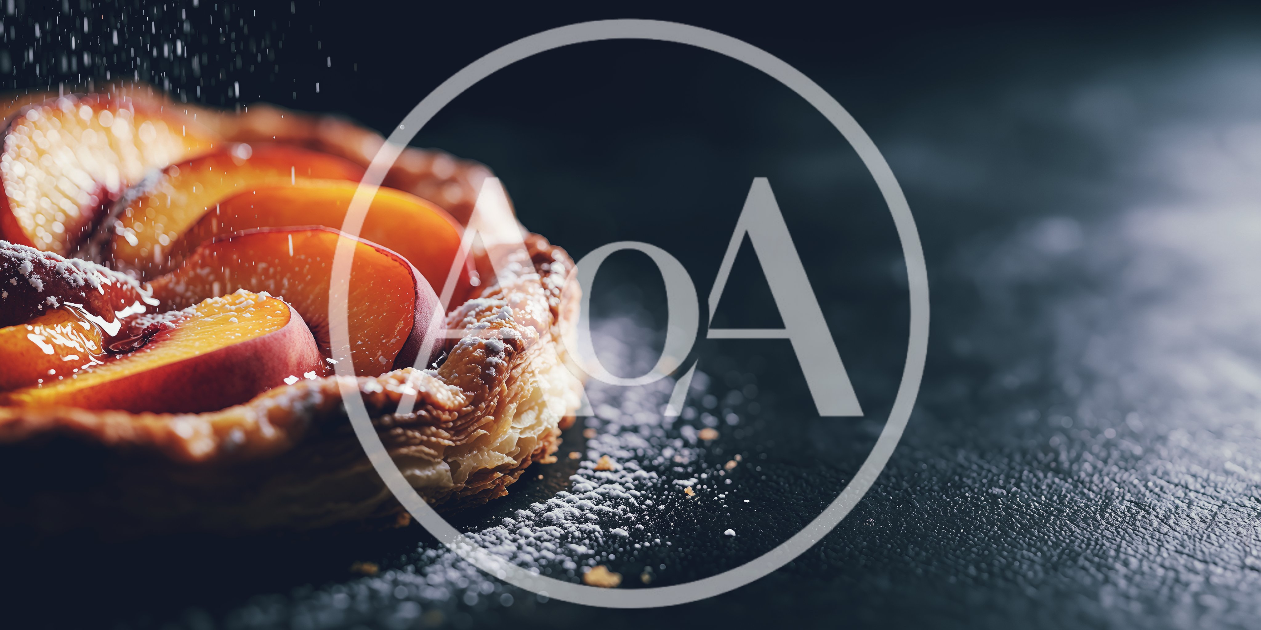 Fresh Peach Tart With Powdered Sugar