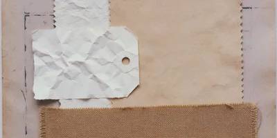 Vintage Paper And Fabric Texture Collage Background