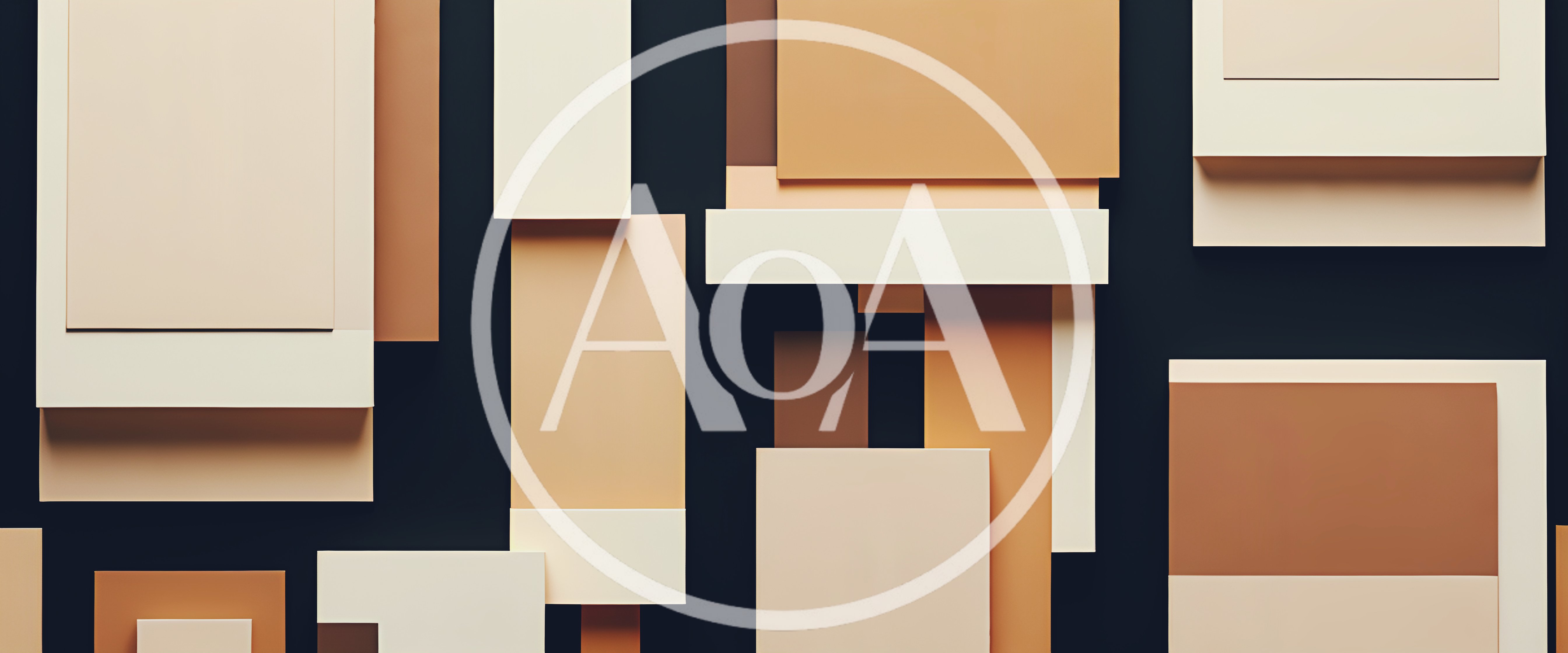Abstract Geometric Composition With Layered Rectangular Shapes