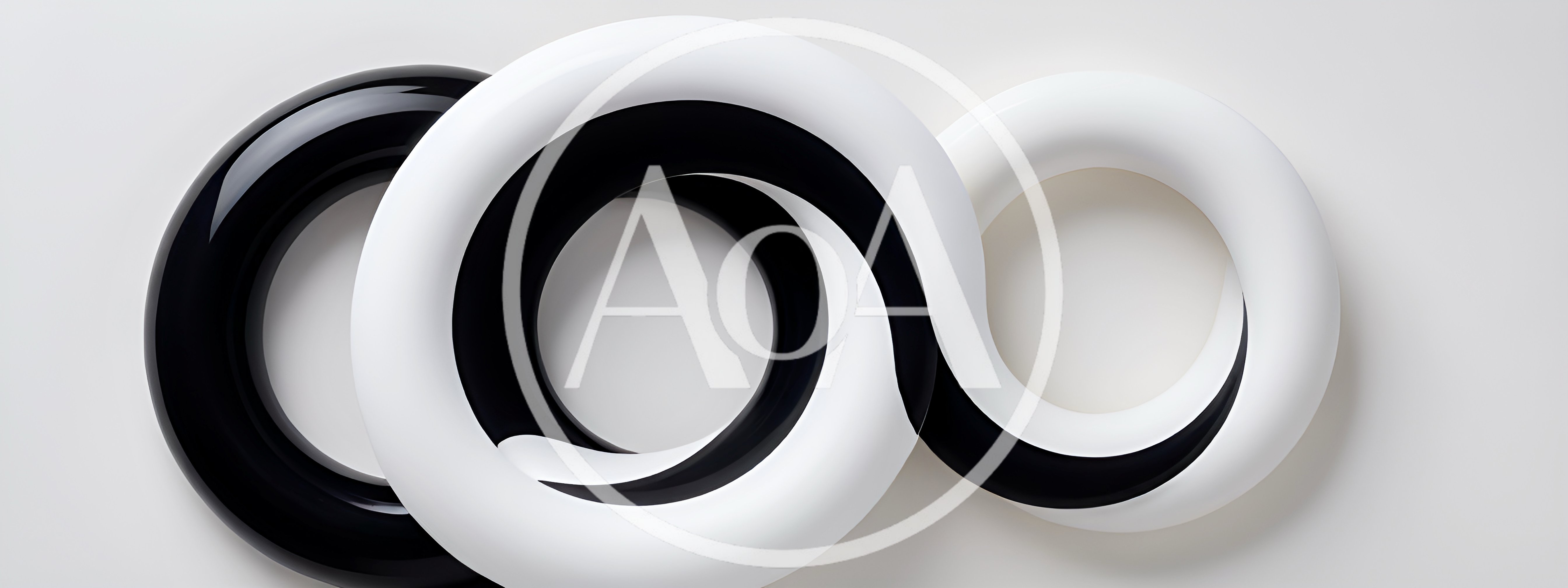 Abstract Interlocking Black And White Infinity Loop Sculpture