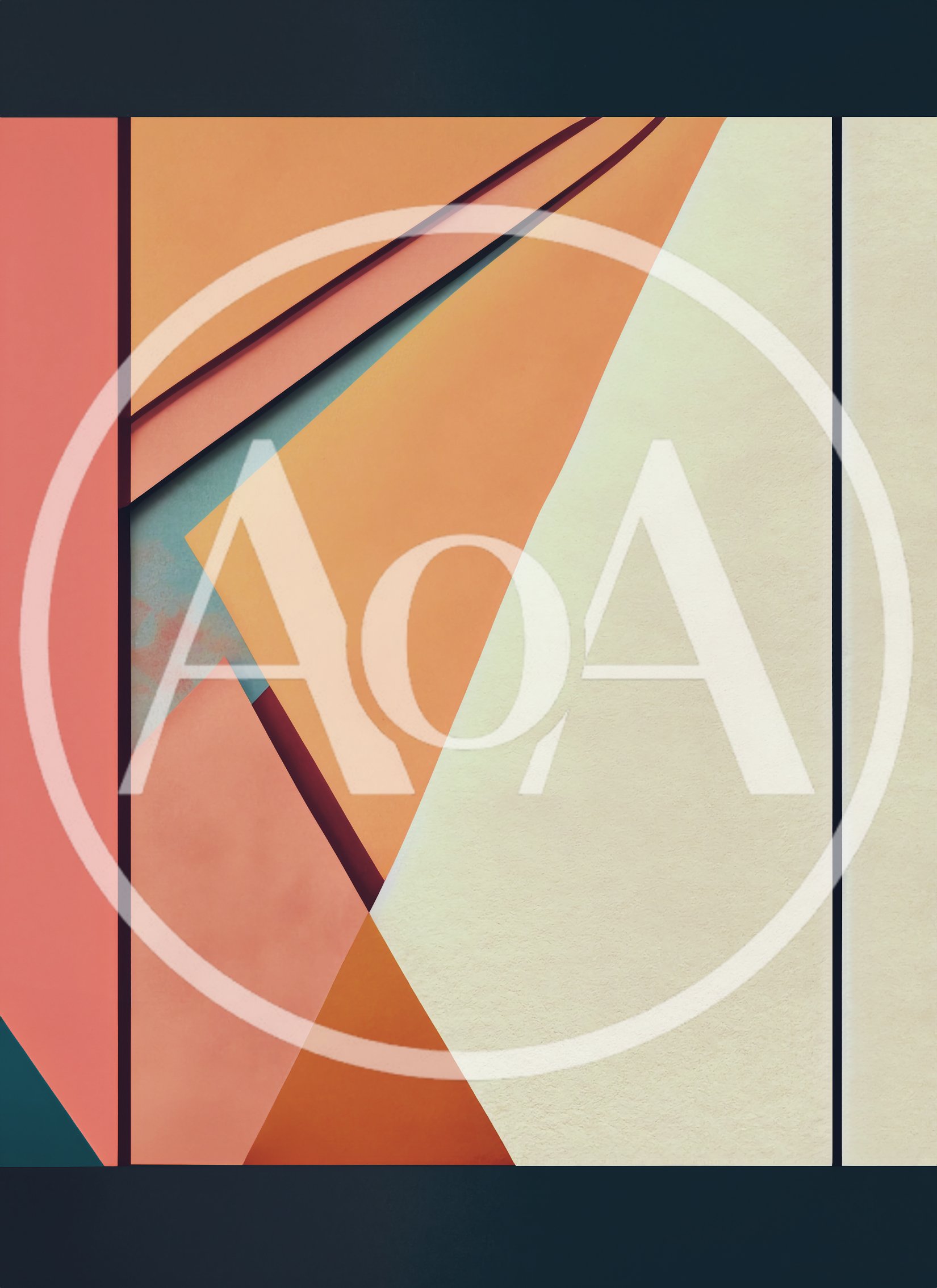 Abstract Geometric Composition With Layered Shapes