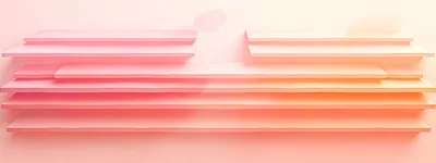 Abstract Pink And Orange Gradient Layered Shelves