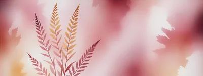 Watercolor Botanical Illustration With Fern Leaves