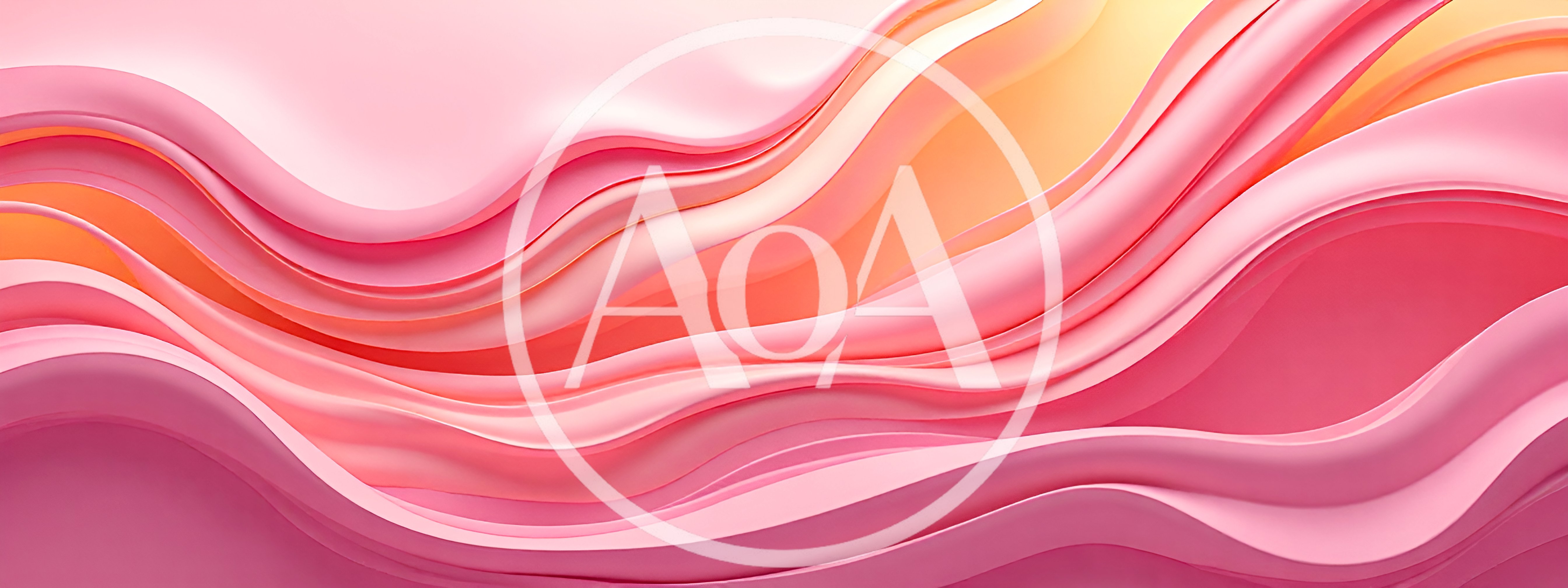 Abstract Pink And Orange Wavy Fluid Background