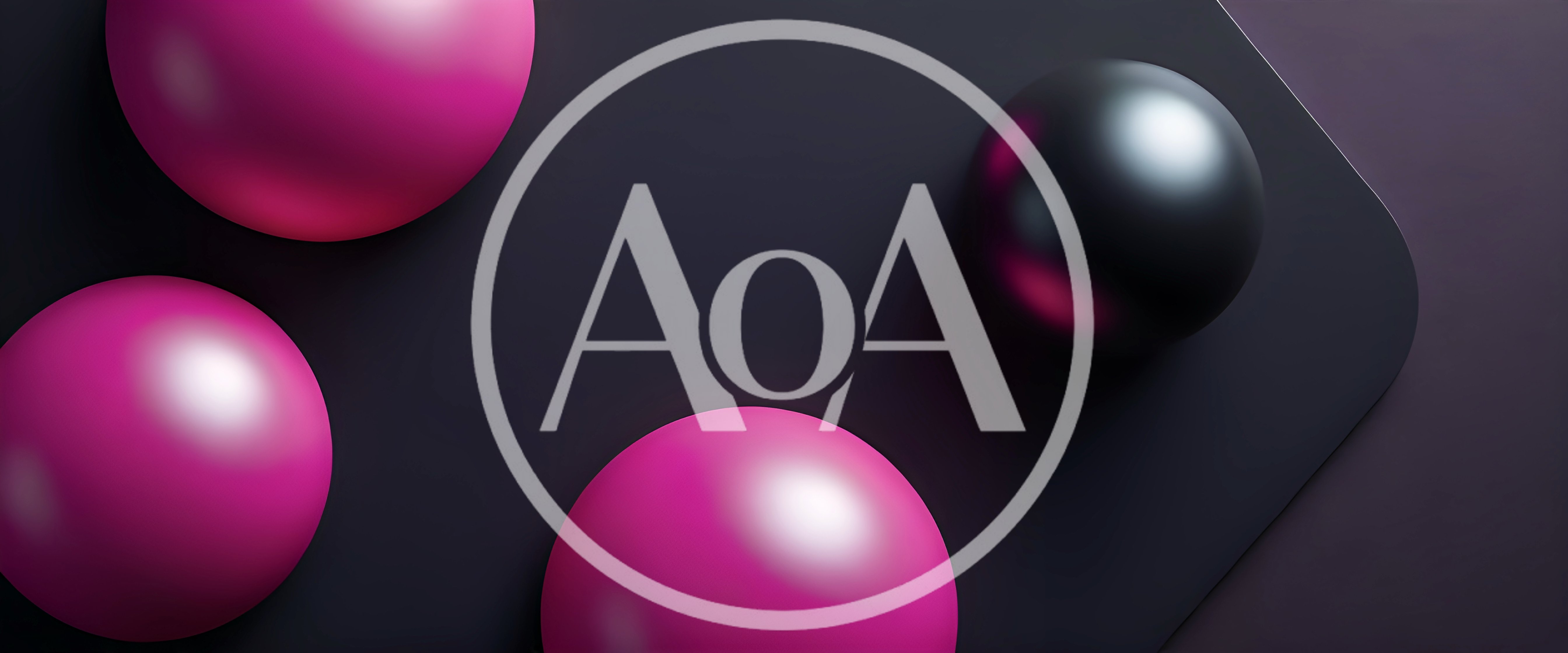 Abstract 3D Rendered Pink And Black Spheres