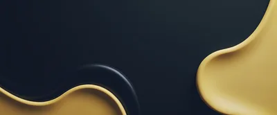 Abstract 3D Liquid Gold And Black Waves