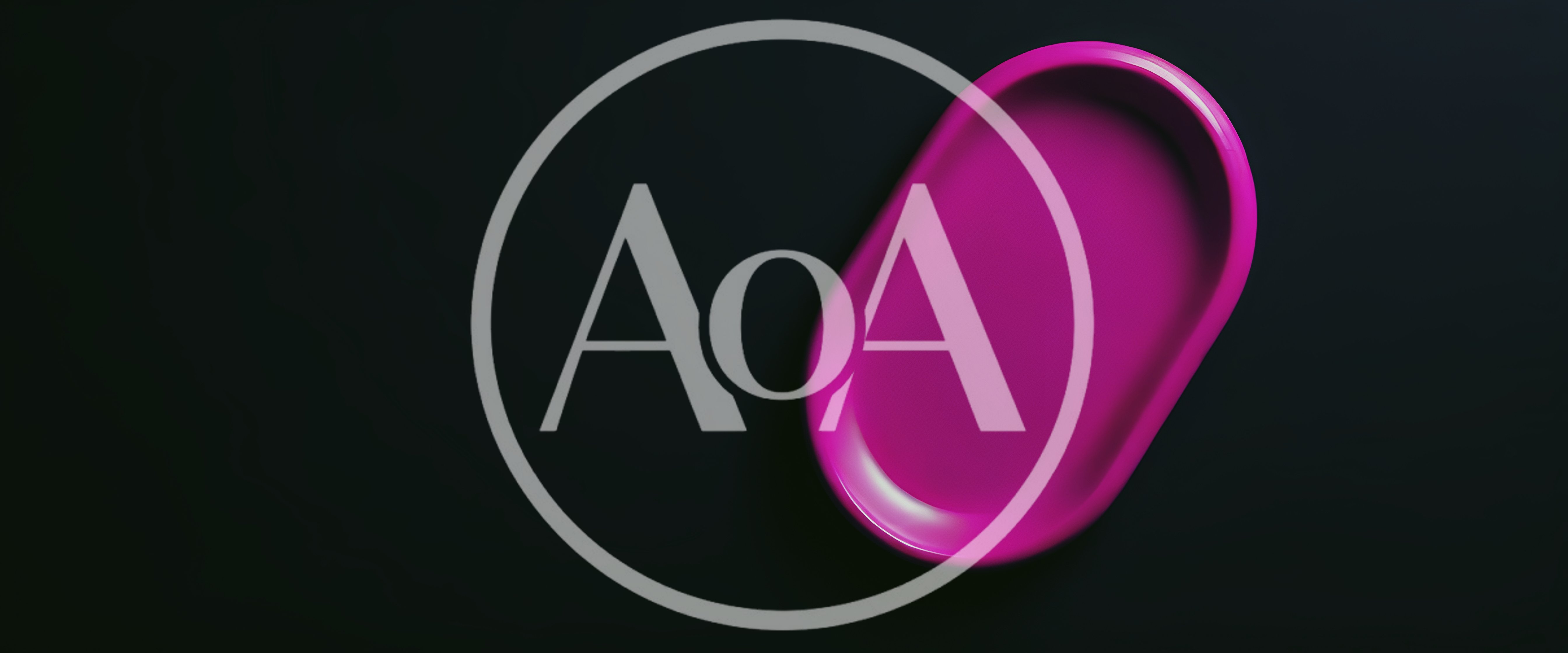 Empty Pink Oval Tray On Dark Background