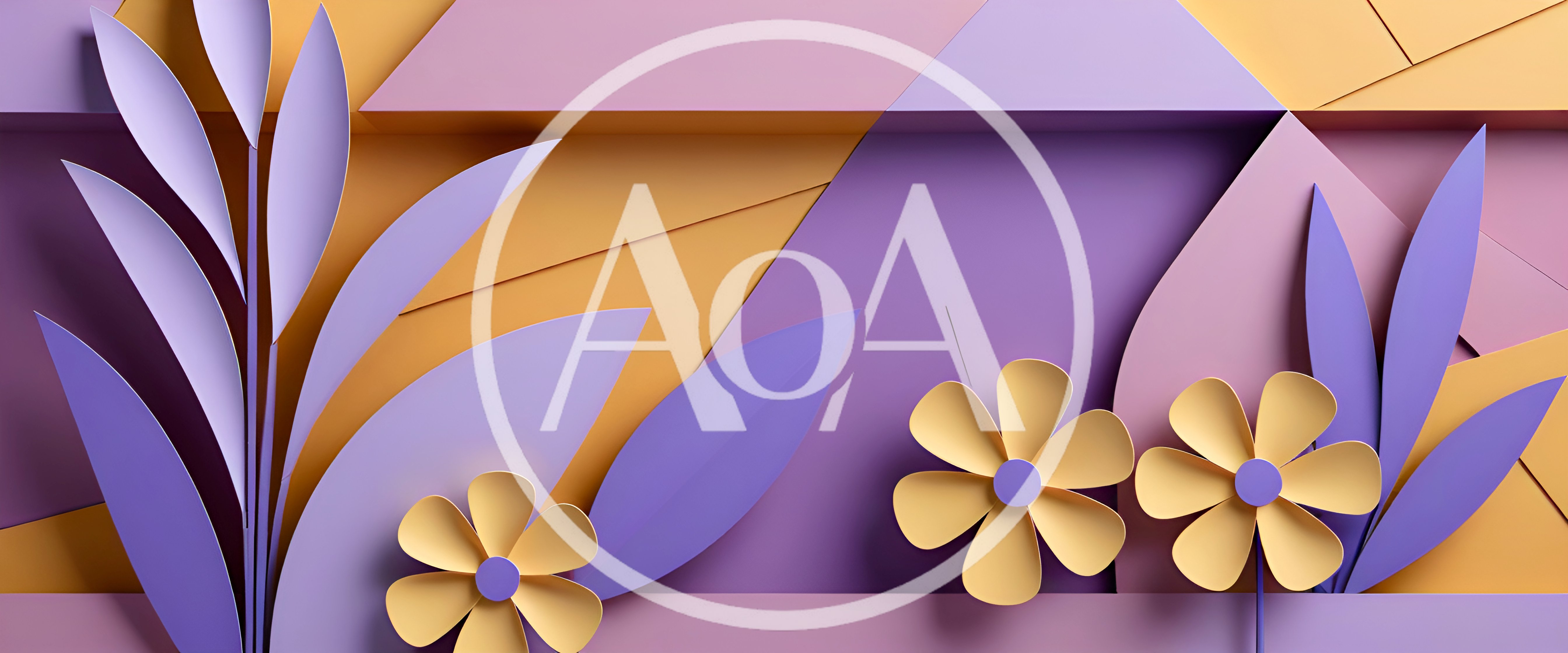Abstract Paper Cutout Floral Background