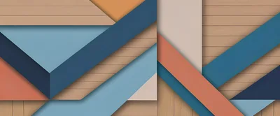 Abstract Geometric Background With Wood Texture And Colorful Shapes