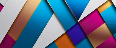 Abstract Geometric Background With Vibrant Multicolored Overlapping Shapes