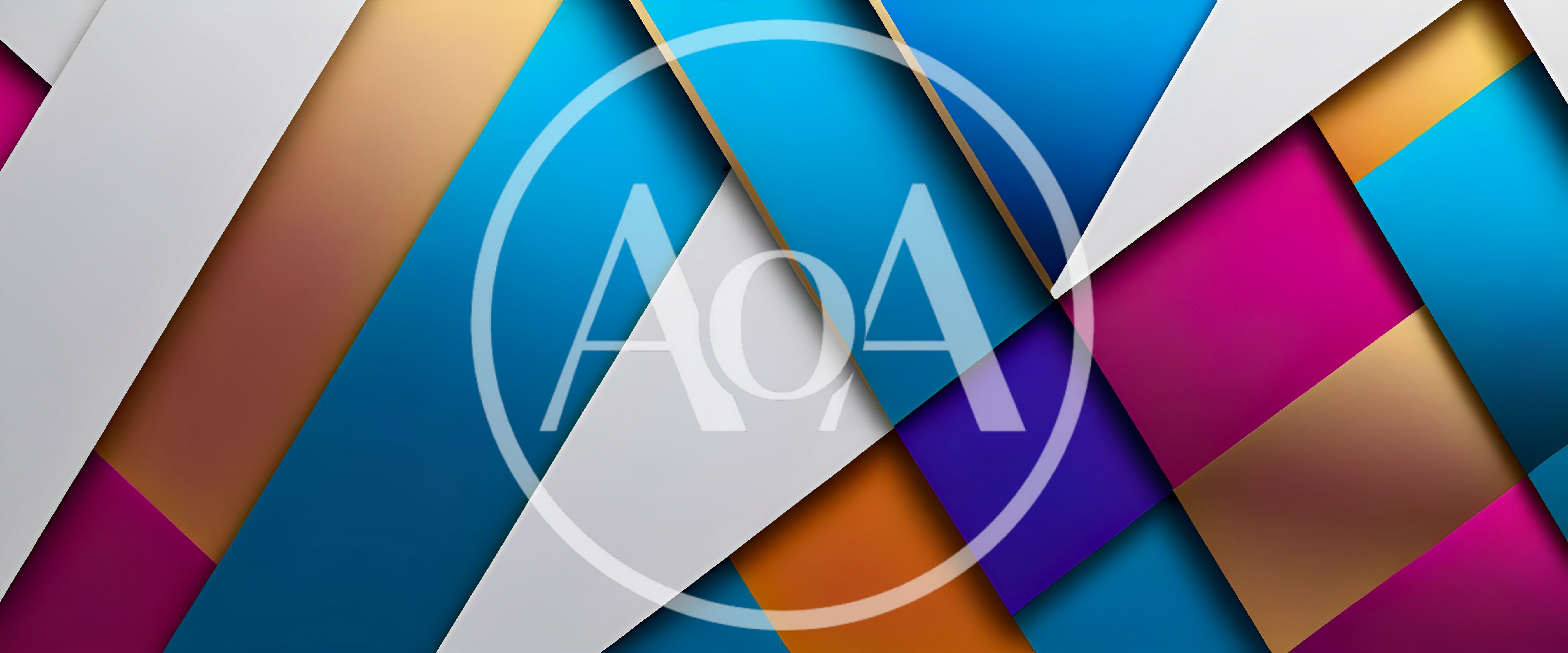 Abstract Geometric Background With Vibrant Multicolored Overlapping Shapes