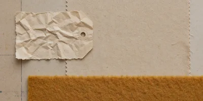 Textured Paper And Fabric Collage Background