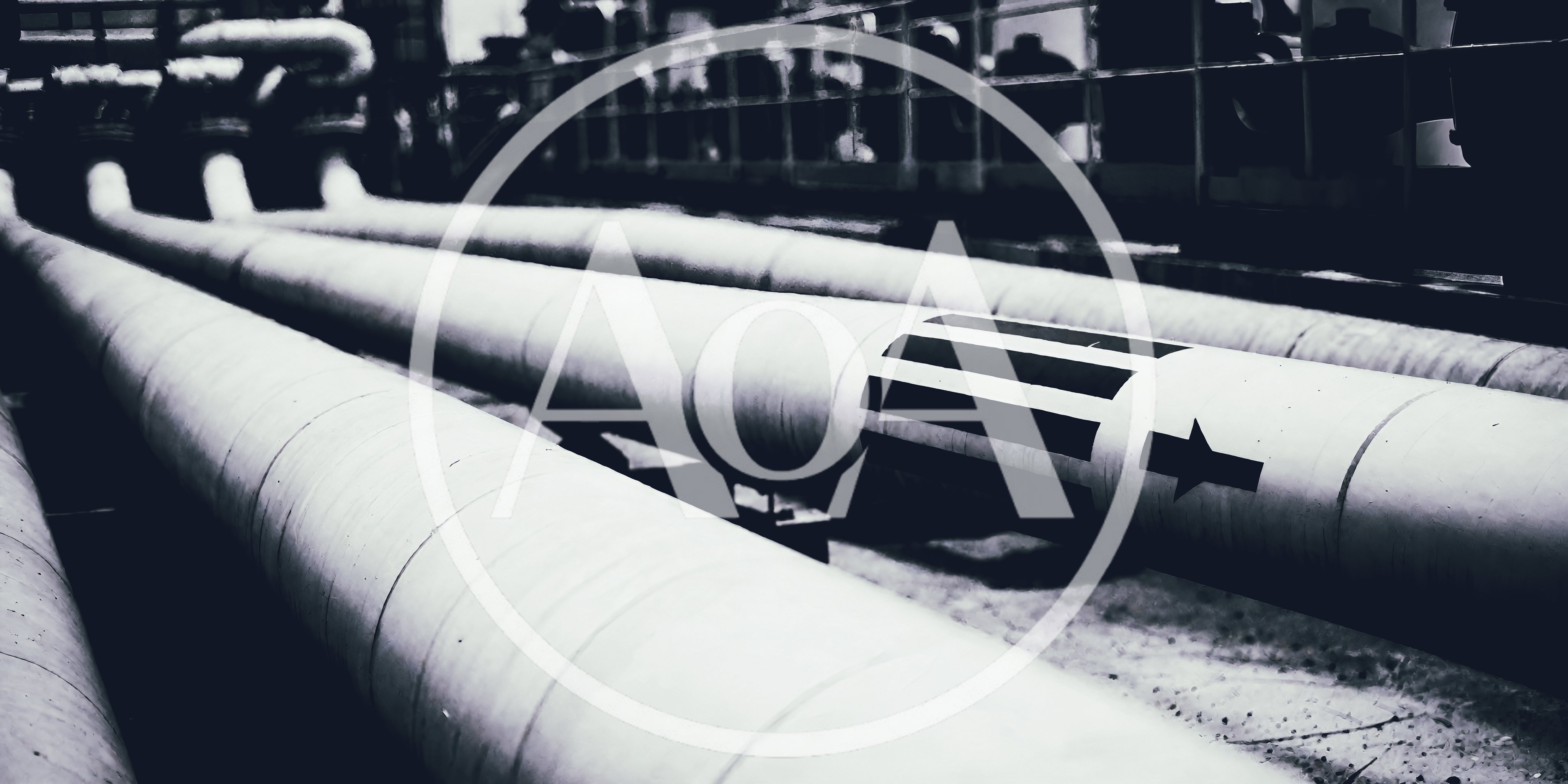 Industrial Pipeline Infrastructure With Directional Markings