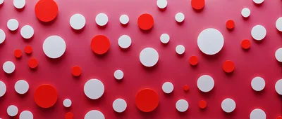 Abstract Pattern Of Red And White Circles