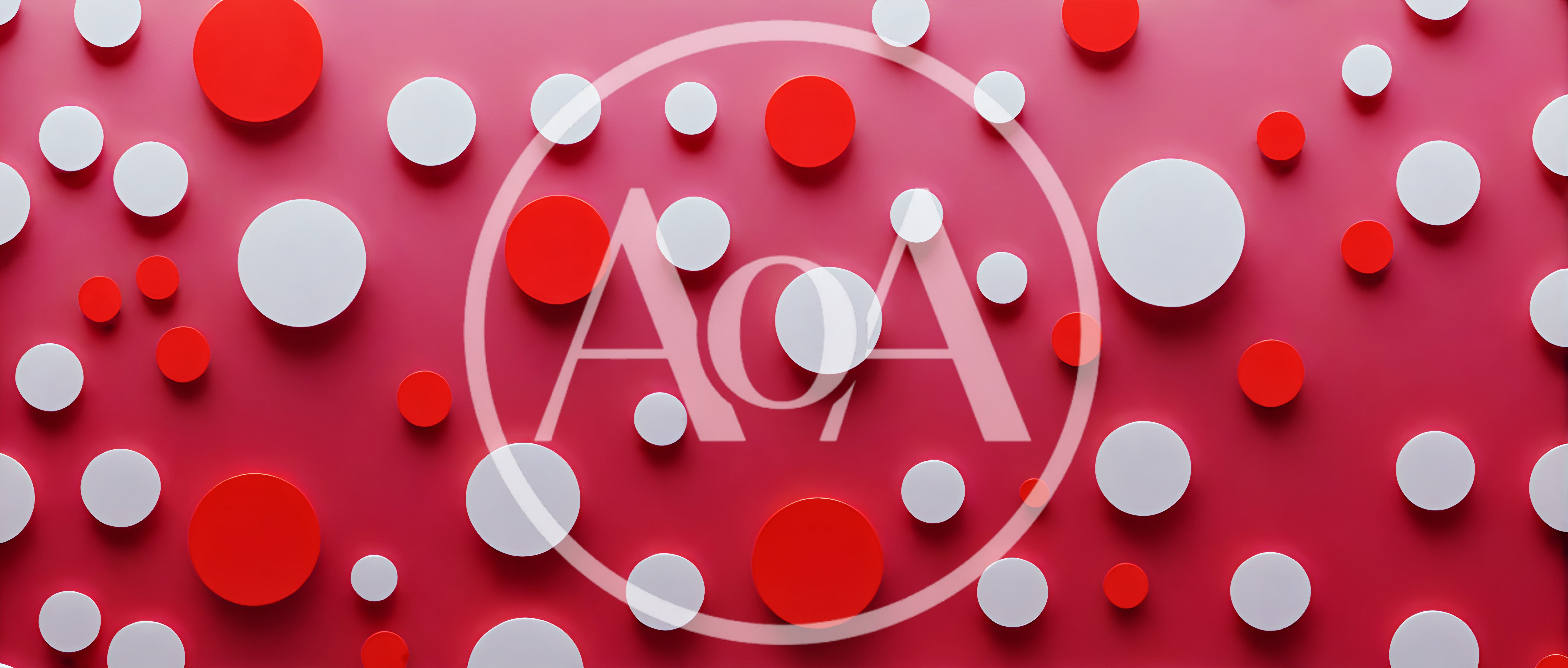 Abstract Pattern Of Red And White Circles