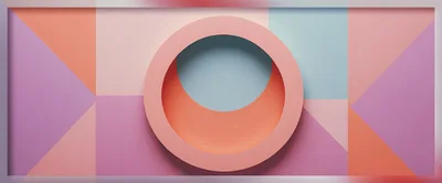 Abstract Geometric Background With Pastel Colored Shapes