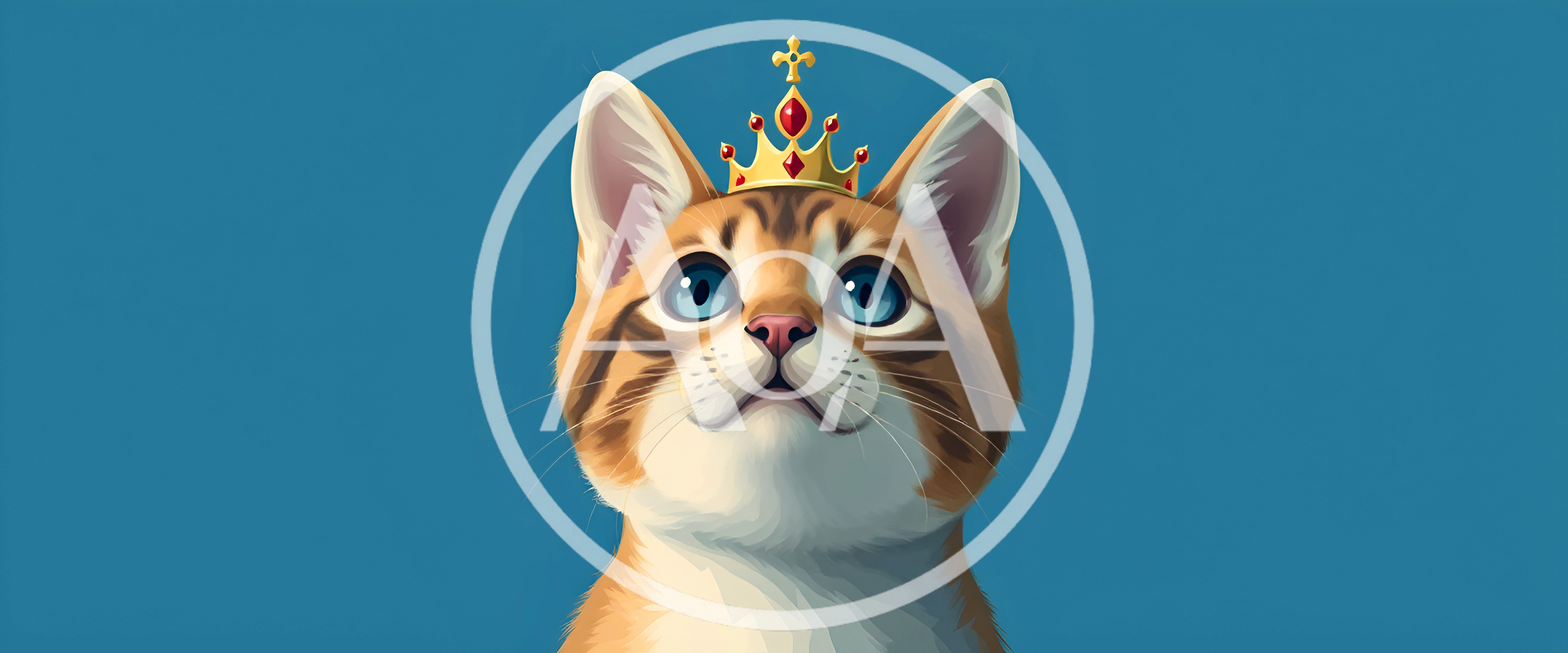 Cute Tabby Kitten Wearing A Golden Crown