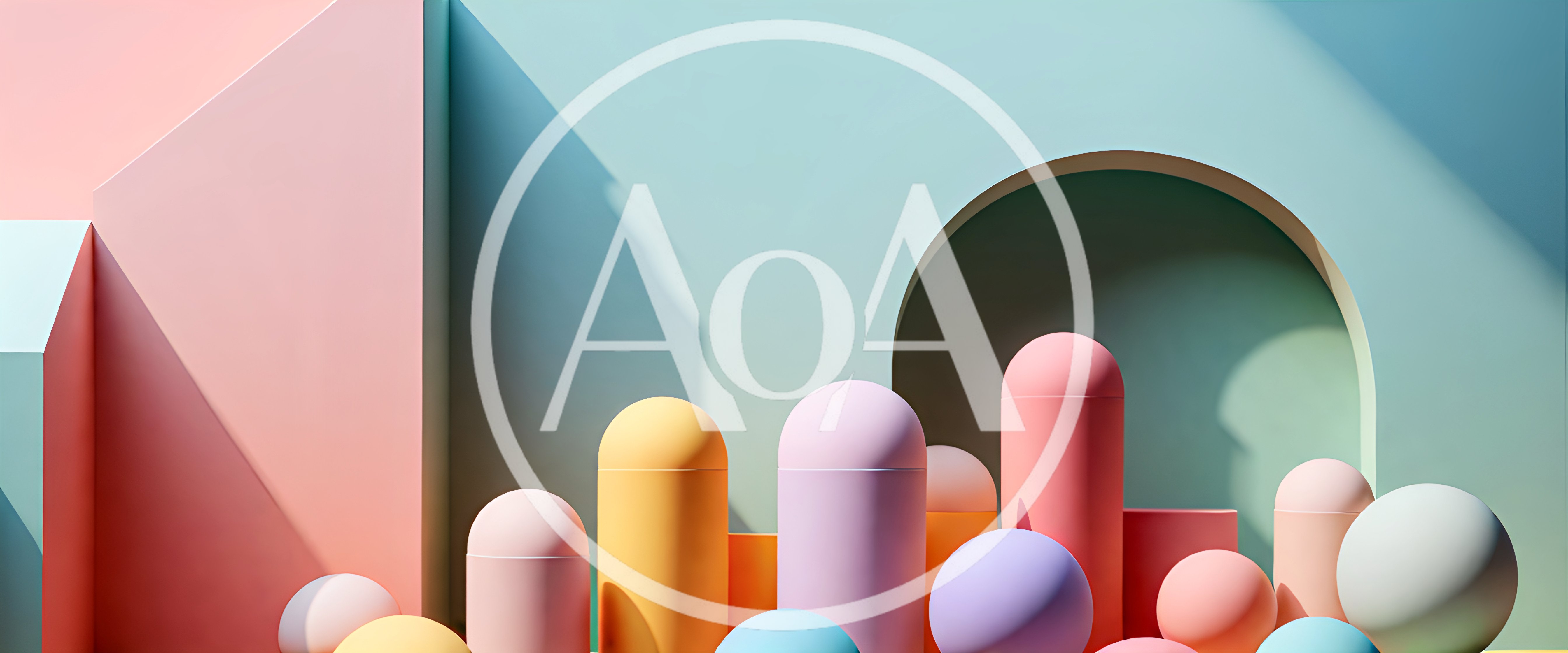 Abstract Pastel Geometric Shapes Background