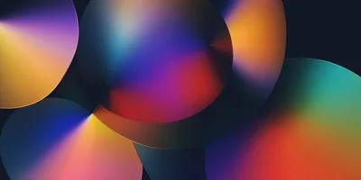 Abstract Gradient Circles With Vibrant Colorful Light Effects