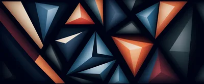 Abstract Geometric 3D Triangles Background Pattern