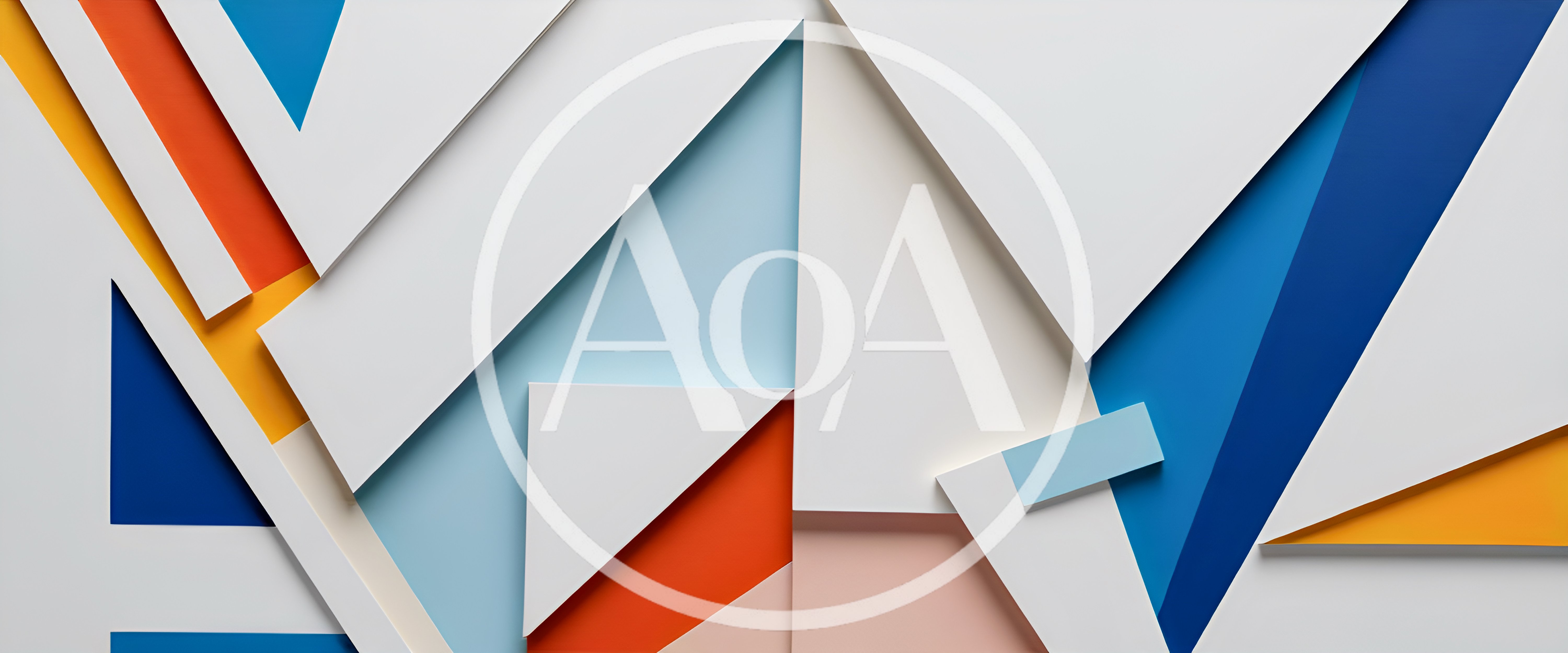 Abstract Geometric Composition With Layered Shapes