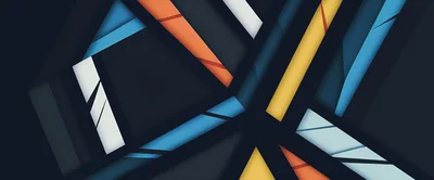 Abstract Geometric Background With Overlapping Colorful Shapes
