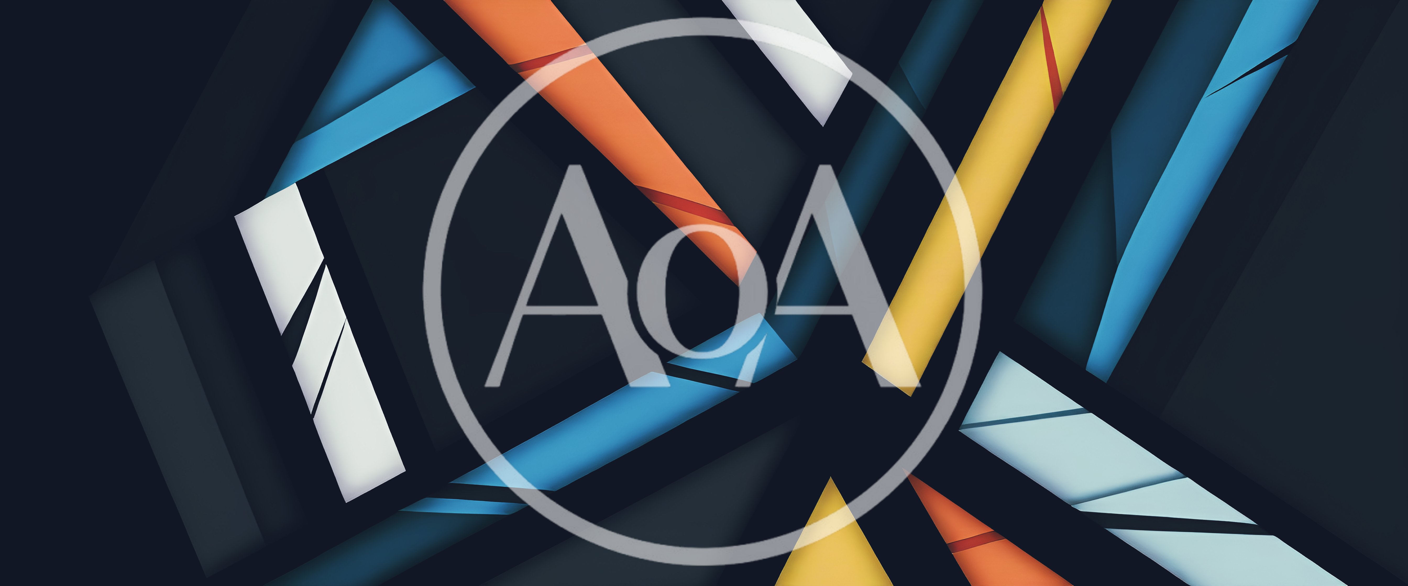 Abstract Geometric Background With Overlapping Colorful Shapes