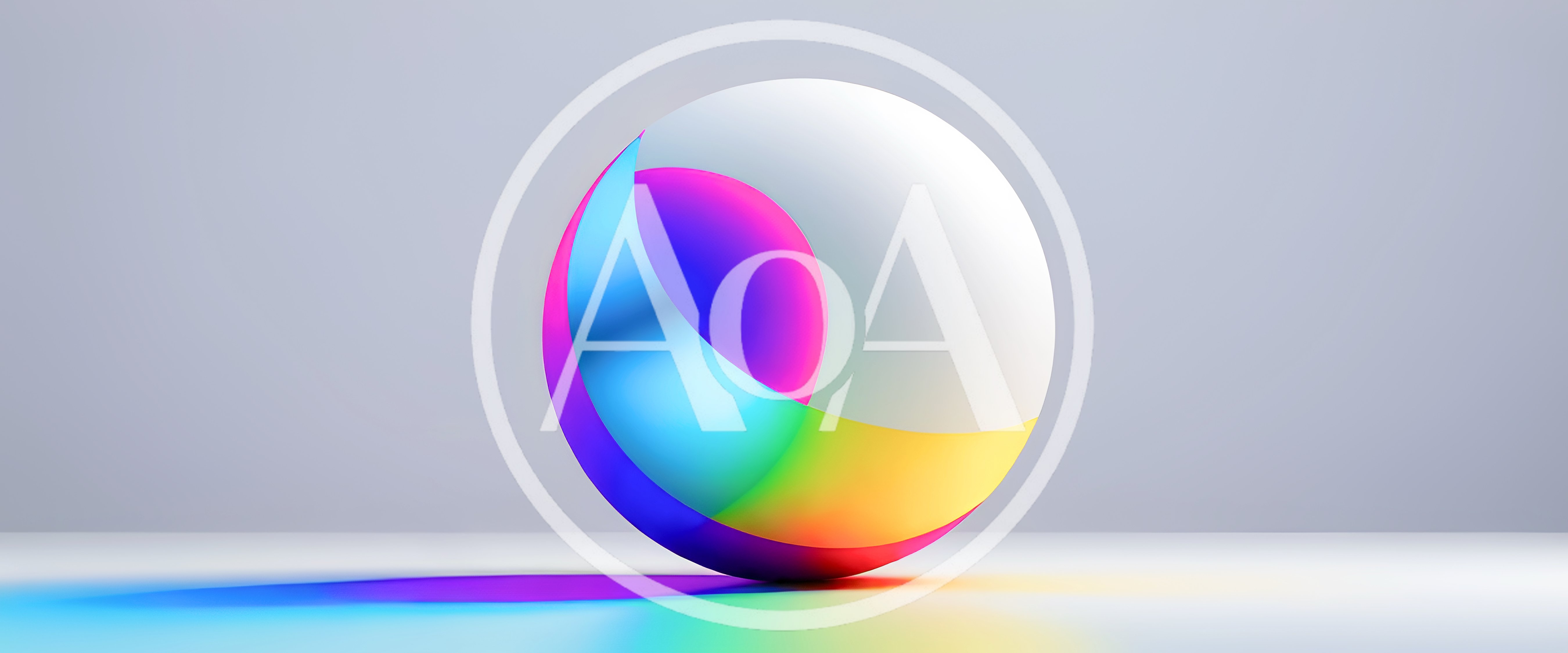 Abstract Colorful Sphere With Gradient Light Reflections