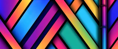 Abstract Geometric Background With Vibrant Colorful Diagonal Stripes
