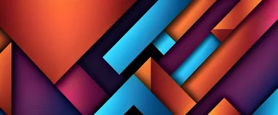 Abstract Geometric Background With Overlapping Colorful Shapes