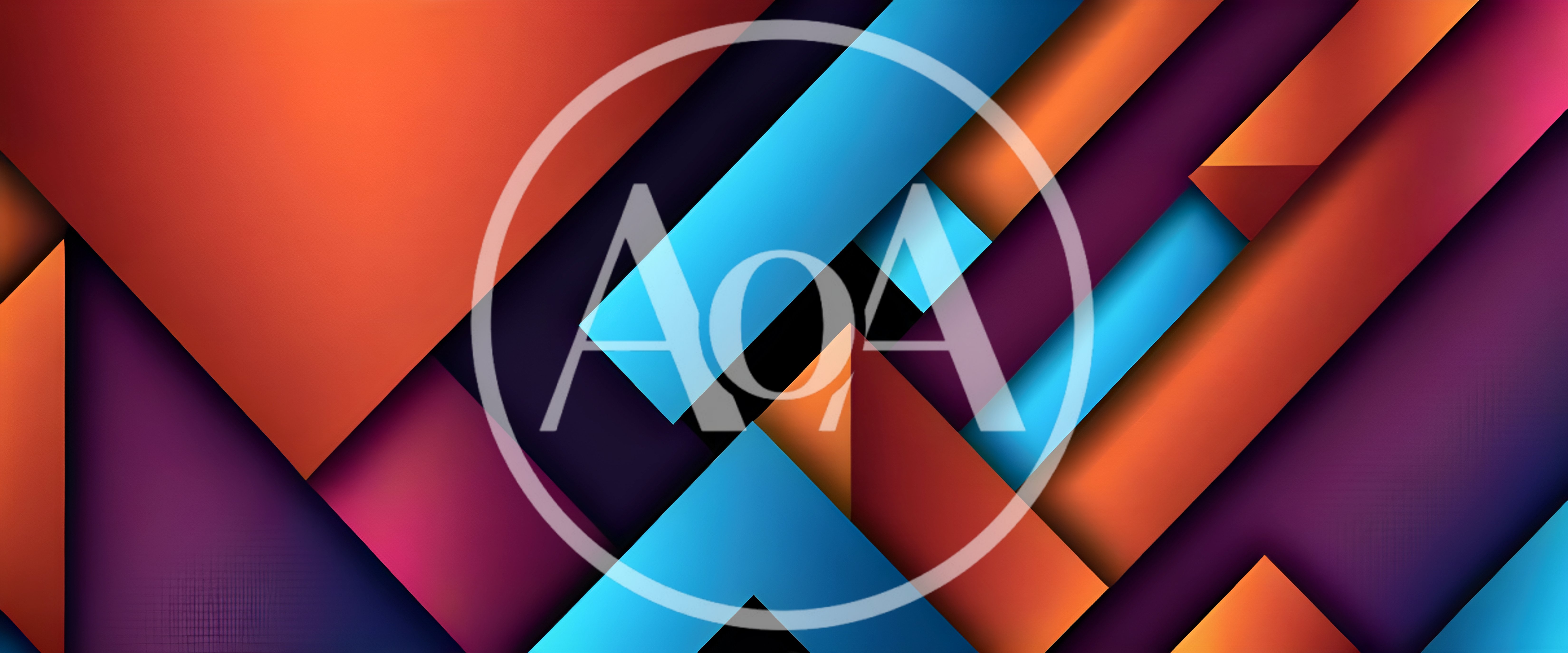 Abstract Geometric Background With Overlapping Colorful Shapes