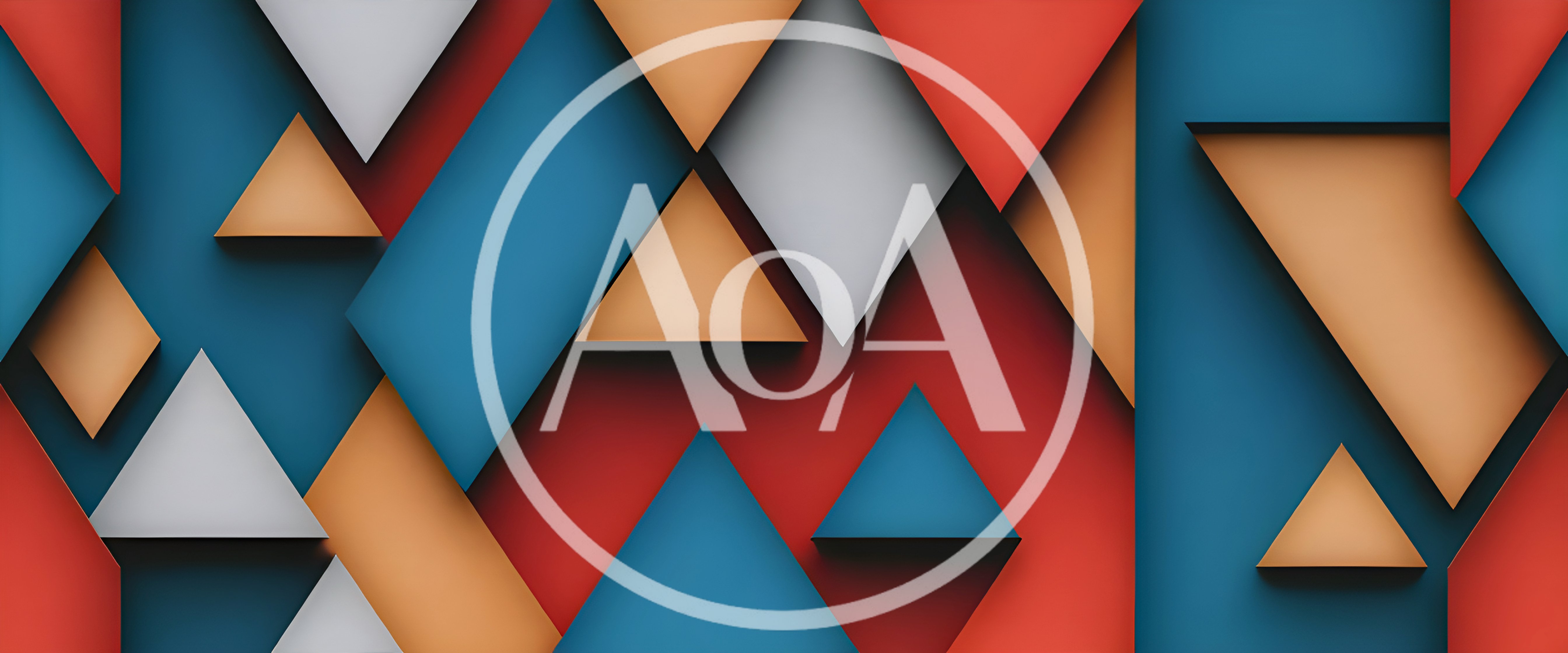Abstract Geometric Pattern With Colorful Overlapping Triangles