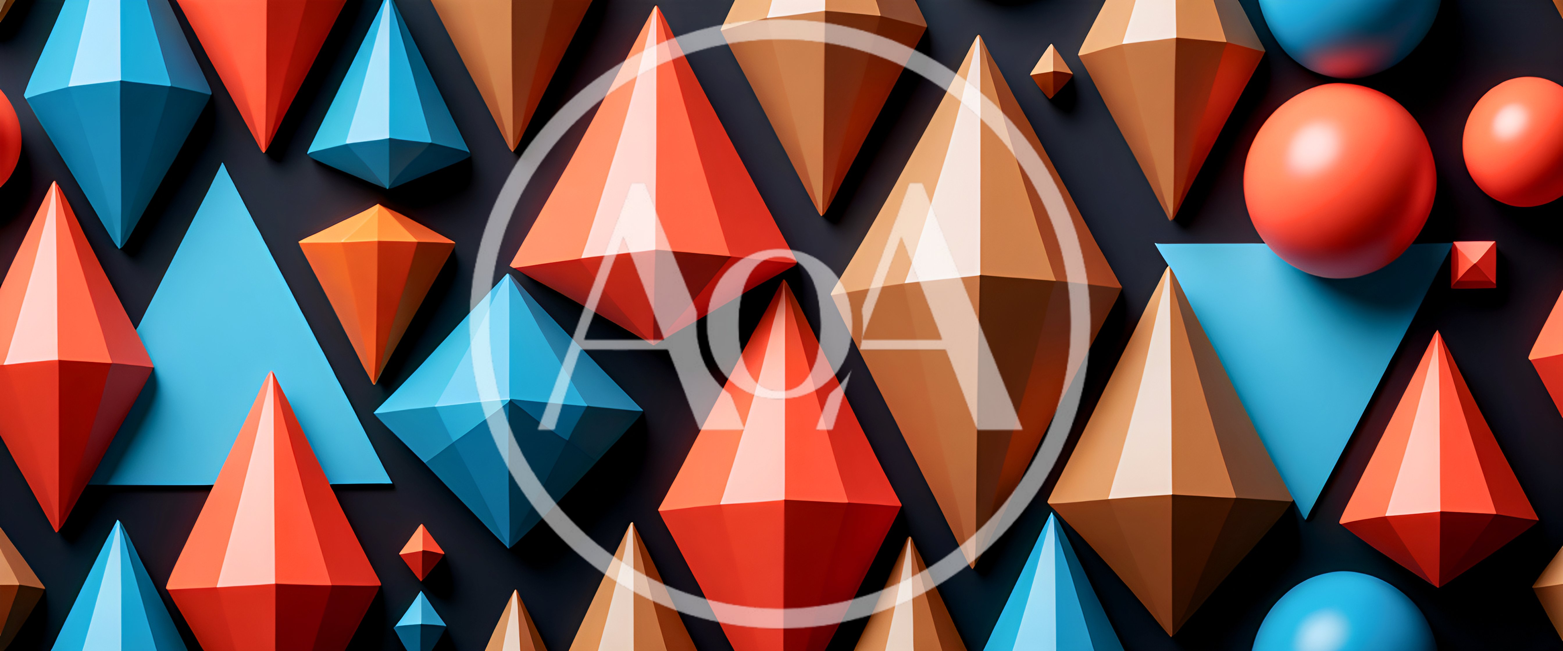 Abstract Geometric Shapes Pattern With Vibrant Colors