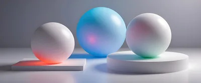 Abstract 3D Spheres On Geometric Platforms