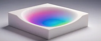 Abstract 3D Gradient Bowl Shape
