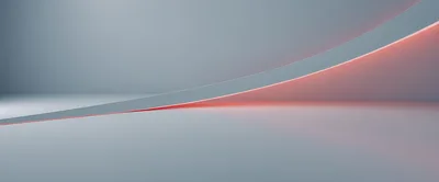 Minimalist Abstract Curved Wall With Red Ambient Lighting