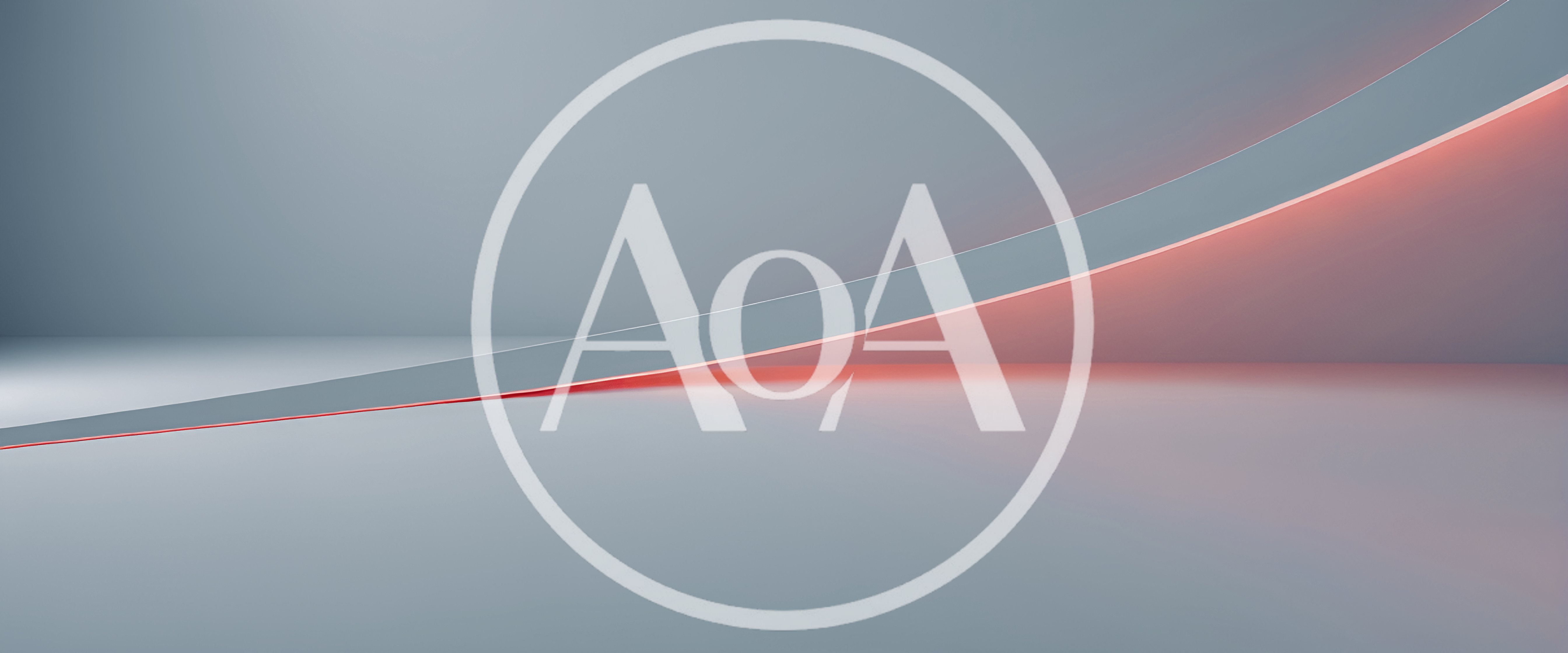 Minimalist Abstract Curved Wall With Red Ambient Lighting