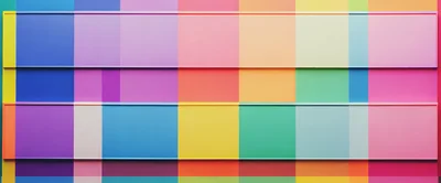 Abstract Colorful Geometric Wall With Rectangular Panels