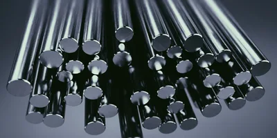 Bundle Of Polished Stainless Steel Metal Rods