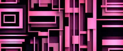 Abstract Geometric Background With Pink Neon Rectangles